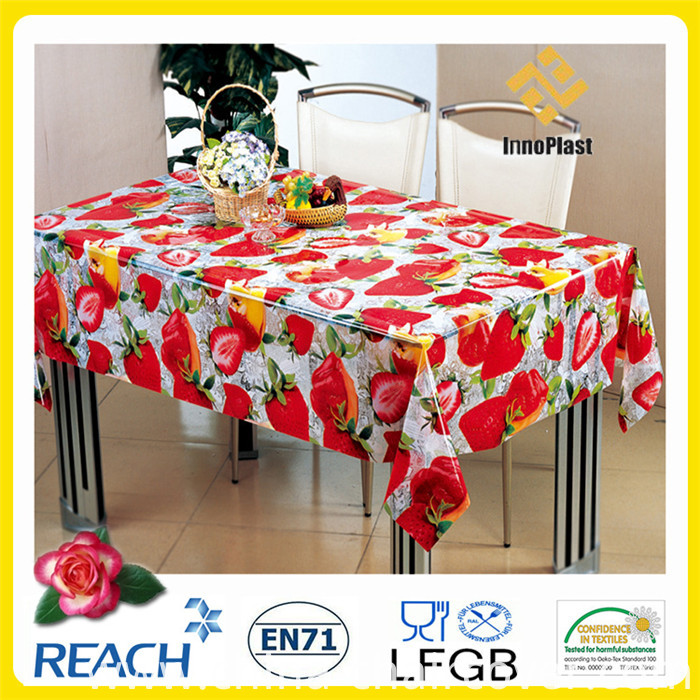 Fruit Designs PVC Transparent Tablecloth Houseware